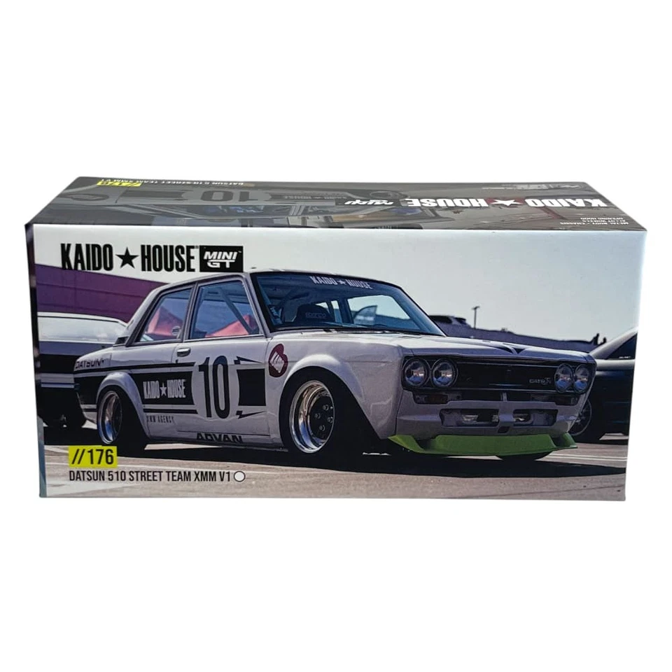 Modellino Auto Mini GT 1/64 Kaido House Datsun 510 #10 Street Team XMV V1 - Immagine 4 di 4