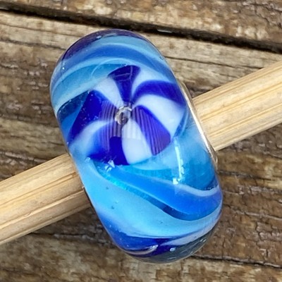 Authentic Trollbeads Unique OOAK Bead In Blue - FREE Shipping