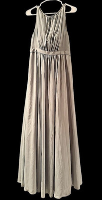 Elegant light Gray Maxi Dress pit to pit 14in length 50in