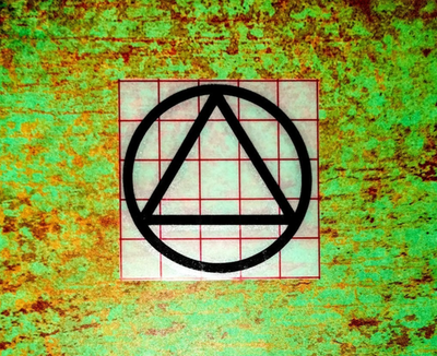#ad AA Symbol Vinyl Decal Circle amp; Triangle Recovery Unity amp; Service Sober $4.00