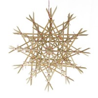 Riffelmacher Weihnachtsdeko Strohstern Natur Eiskristall Ø 22 Cm