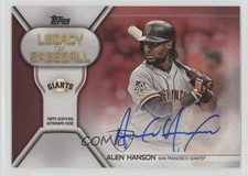 2019 Topps Legacy of Baseball Auto Red 18/25 Alen Hanson #LBA-AH Auto 4r3