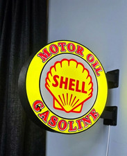 Enseigne Lumineuse Shell LED - Motor Oil Gasoline - Déco Garage Vintage & Retro