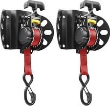 Retractable Ratchet Straps, Red