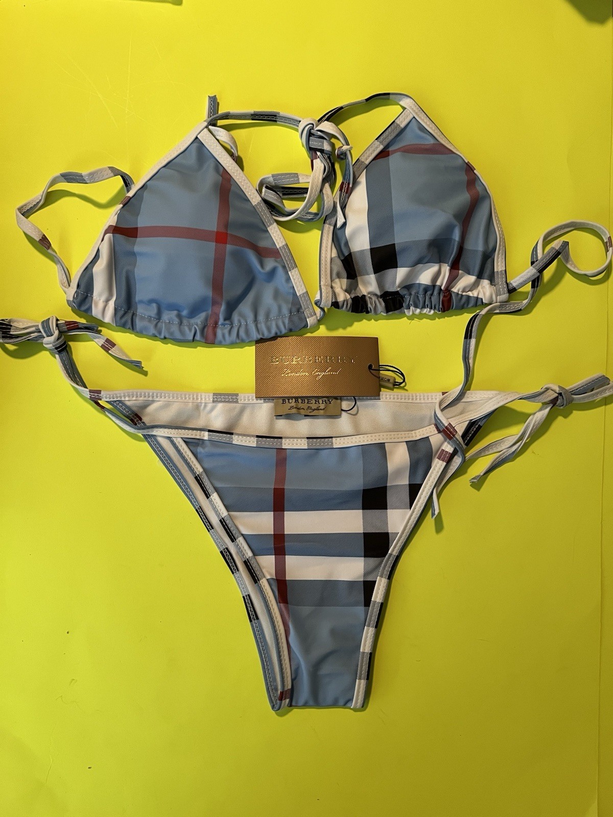 Burberry Swimsuit Size Medium NWT Classic Check Design-image