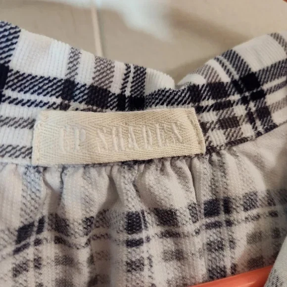 Top Popover CP Shades Blanco Algodón a Cuadros Micro Pana Talla Grande Silencioso Lujo Foto 3 de 4