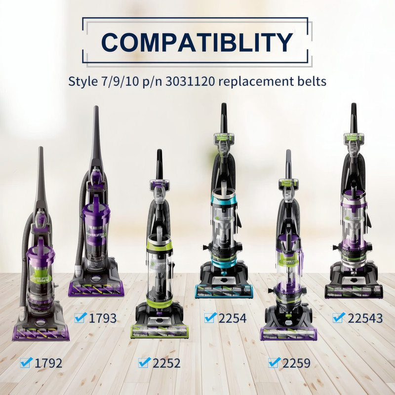 3031123 Replacement Belts for Bissell Vacuums Fits Models: 2487 2490 2492 2739