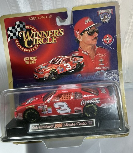 DALE EARNHARDT 1998 Monte Carlo #3 COKE Nascar Car-1/43-Red-Carded MOC - Picture 2 of 5
