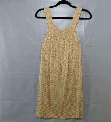 Rue21 Wide Strap Yoke Neck Mini Dress LG Heather Yellow Sleeveless Pullover