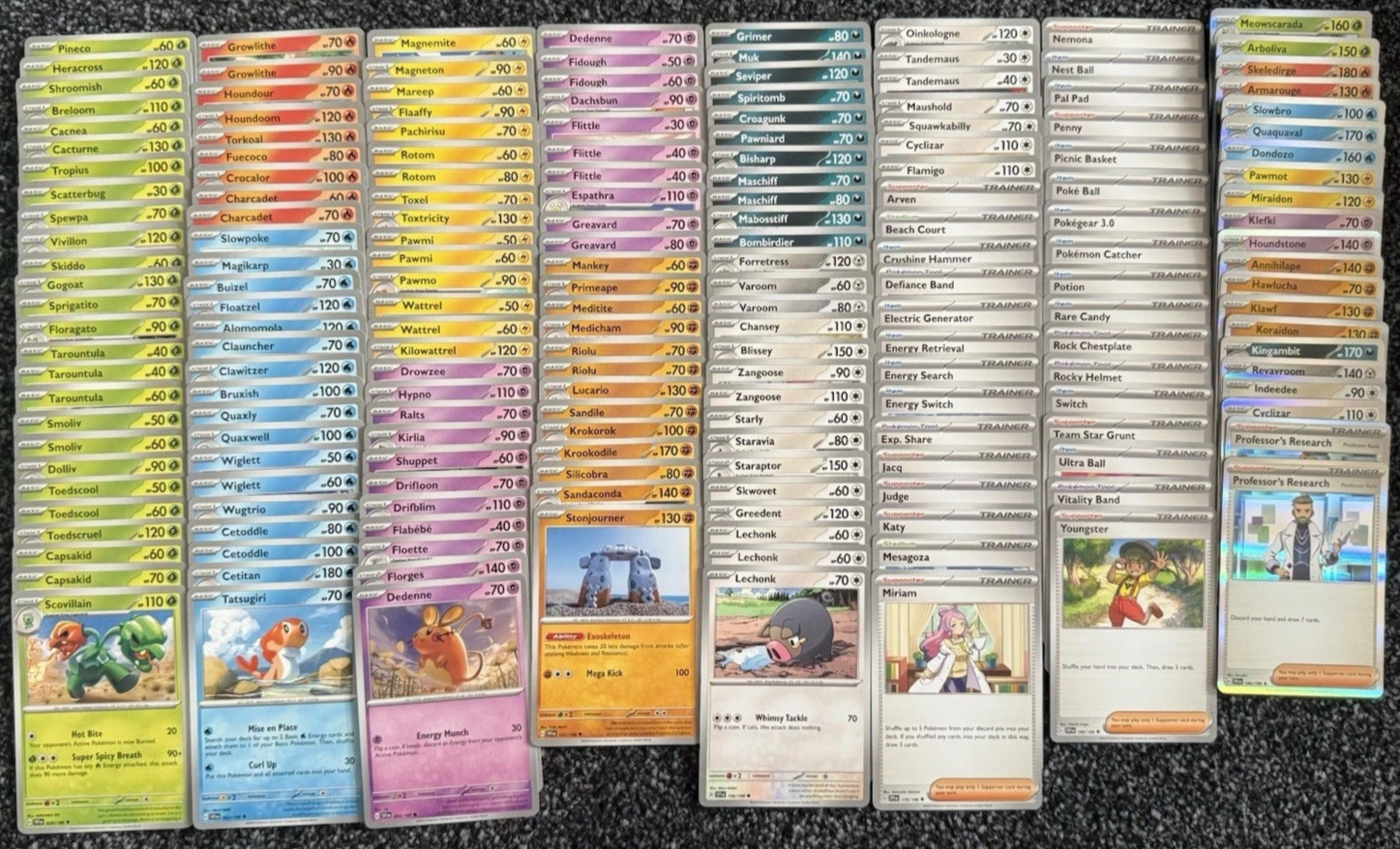 Scarlet & Violet Base Set Complete 186 Uncommon & Common Cards✅Near Mint Pokémon