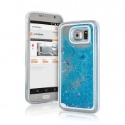 Back Case Liquid Glitter für Samsung Galaxy A3 2017, blau