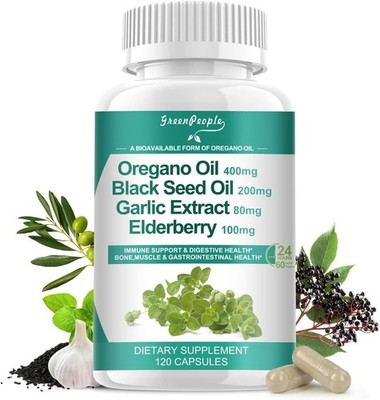 Organic Oregano Oil Capsules   11-in-1 Blend 120 ct