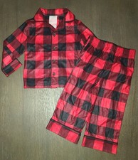 NWOT INFANT TODDLER BUFFALO PLAID FLANNEL PAJAMA SET SIZE 12 MONTHS