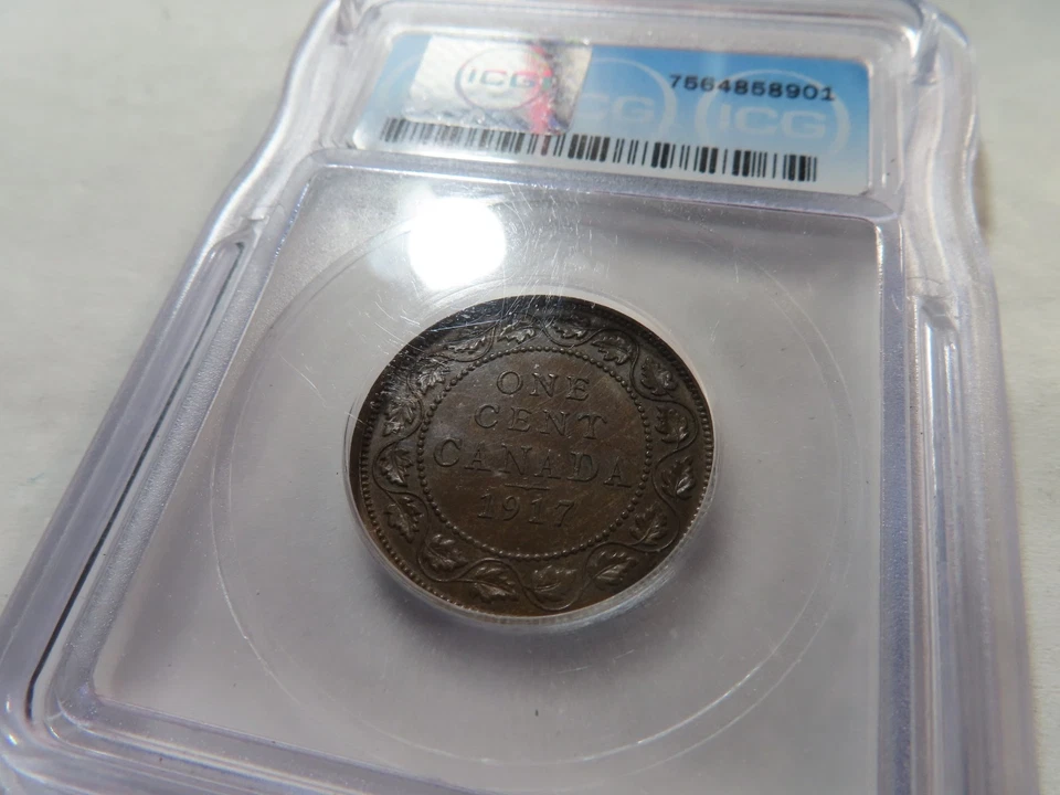 A2 Canada 1917 Large Cent ICG MS-60 Details - Image 2 of 2