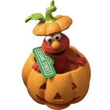 Sesame Street ELMO Halloween Pumpkin Jack-O  -Lantern Figurine Halloween Decor