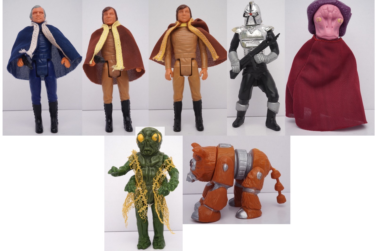 Complete  Battlestar Galactica 1978 Wave 1 Figures Loose, No Repro, Orig Owner