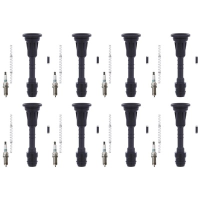 Denso 8 Iridium TT Spark Plugs 8 Coil Boots Kit for Armada Pathfinder QX56 Titan