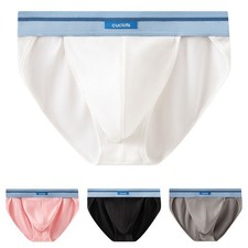 Mens Cotton Briefs Breathable Close Fitting Elastic Waistband Underwear