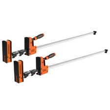 JORGENSEN 50-Inch Parallel Bar Clamp, Heavy-Duty Cabinet 50-Inch, Orange