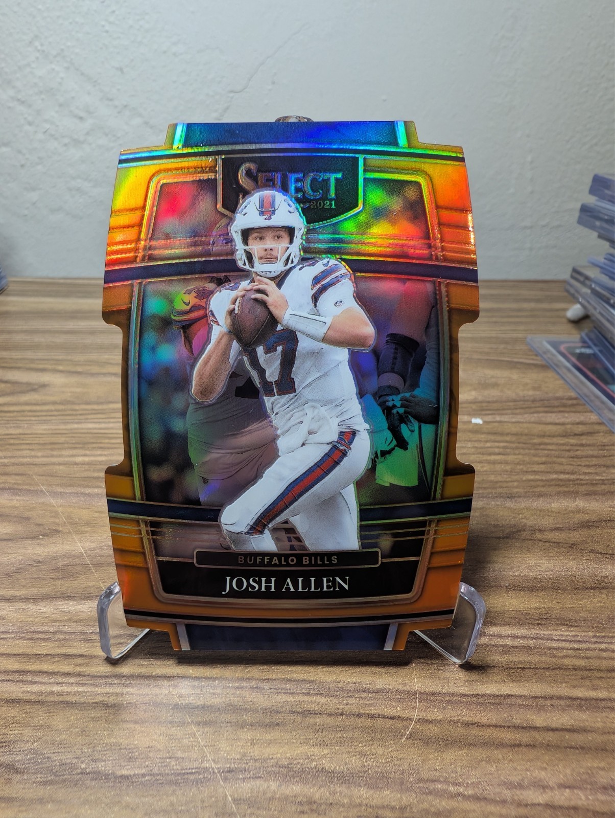 2021 Panini Select - Concourse Josh Allen #6 Orange Prizm /249 Die Cut Bills