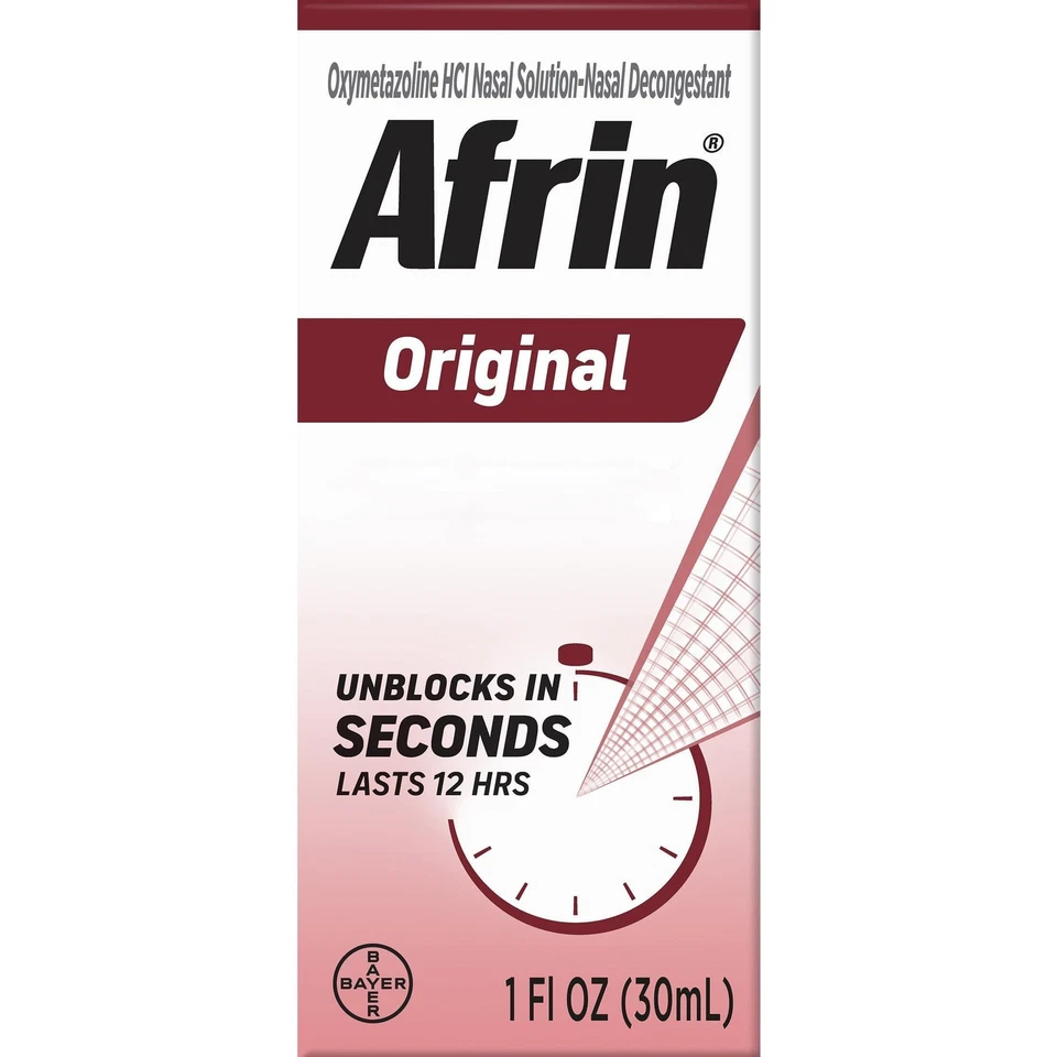 Afrin Original 12 Hour Nasal Congestion Relief Spray, 1 fl oz (30 mL) - 2 Pack - Image 3 of 4