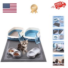 7 Pcs Kitten Litter Box Starter Kit, 2 Plastic Small Kitty Litter Box Trainin...