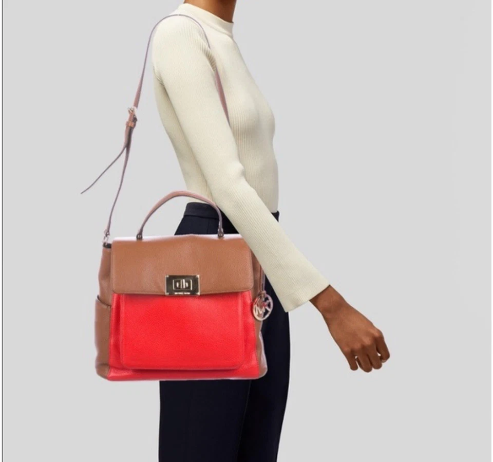 Bolso Cartera Michael Kors Sloan Turn Lock Cuero Foto 2 de 4