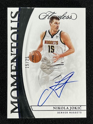 15/25 JSY# 1/1 ! 2021-22 Panini Flawless Nikola Jokic Momentous Auto #MMA-NKJ