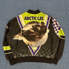 VTG 90s Mens XL Artic Cat Bounty Hunter Snowmobile Jacket AOP USA Made RARE