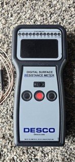 Desco 19290 Digital Surface Resistance Meter ESD Tester w/ Test Leads