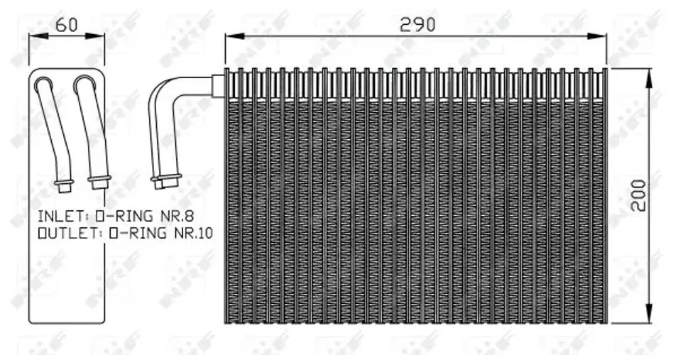 Air conditioning evaporator 36146 NRF for BMW 5 5 Touring X5