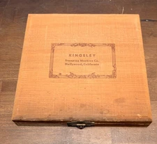 Vtg Kingsley Machine Co.  Announcement Roman (CAPS)  Letter typeset hot foil