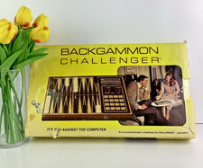 Vintage Backgammon Challenger Electronic Game Complete Working