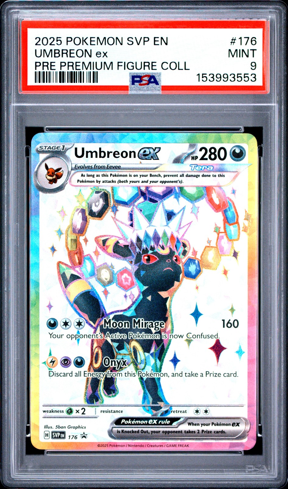 2025 POKEMON SVP EN-SV BLACK STAR PROMO #176 UMBREON EX PSA 9