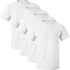 Fruit of the Loom Cotton Crew Men's Tag-Free Undershirts Big & Tall Pack of 4