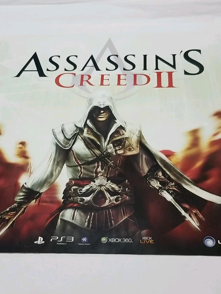 Assassin's Creed II Poster Video Hard 24 X 24 Gamestop Ubisoft Original Release - Image 4 of 4