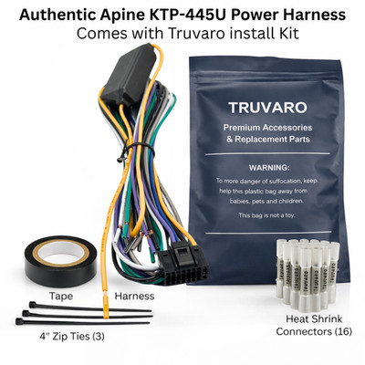 Authentic ALPINE KTP445U KTP-445U Amplifier Wire Power Harness With Fuse Kit