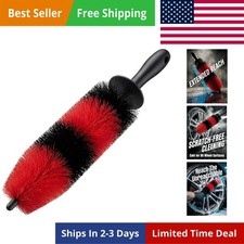 Master Wheel Tire Brush, Easy Wheel and Rim Detailing Brush Long Soft Bristl...