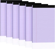 6Pcs Small Note Pads, Purple Notepads 5X8 College Ruled Notebook, Writing Pads 5