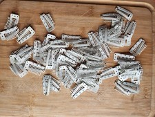Hair and Wig Clips Comb Clips Metal Wig Hair Clips 64 pcs Off White