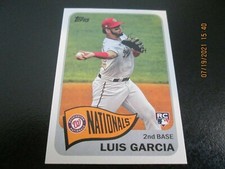 LUIS GARCIA NATIONALS 2021 TOPPS SERIES 2 1965 REDUX ROOKIE CARD #T65-50. rookie card picture