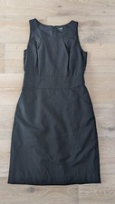 Worn 2x J Crew Super 120s Wool Black Sheath Pencil Office Sleeveless Dress 4