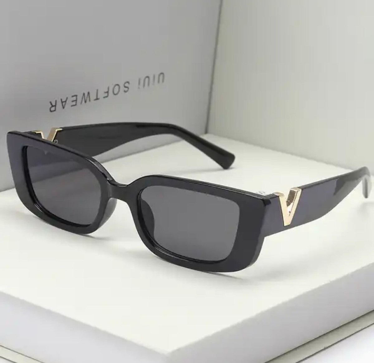 Small Rectangle Sunglasses for Women Men Vintage Trendy Y2K 