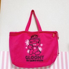 Gloomy Bear Bloody Big Tote Bag Handbag Pink Tag Character Kawaii Taito Rare
