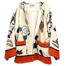 Chanel Bathrobe Style Icon Coat Gown White 94P #36 143827