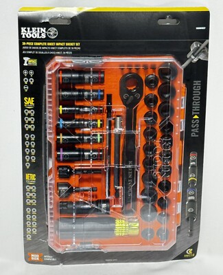 New sealed Klein Tools 39 piece Complete Kinect impact socket set 65500KNECT