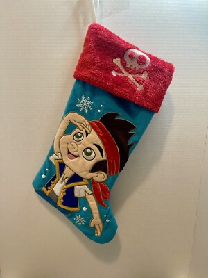 Disney Jake and the Neverland Pirates Christmas Stocking 17'' Embroidered Felt
