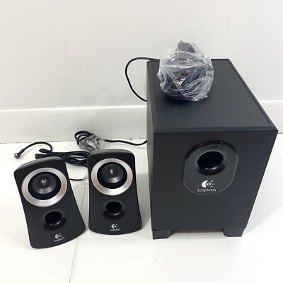 logitech speaker system black z313