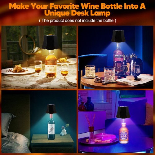 LED Flaschenaufsatz Tisch-Lampe Flaschen-Leuchte Deko-Licht Dimmbar/RGB Touch - Bild 65 von 66