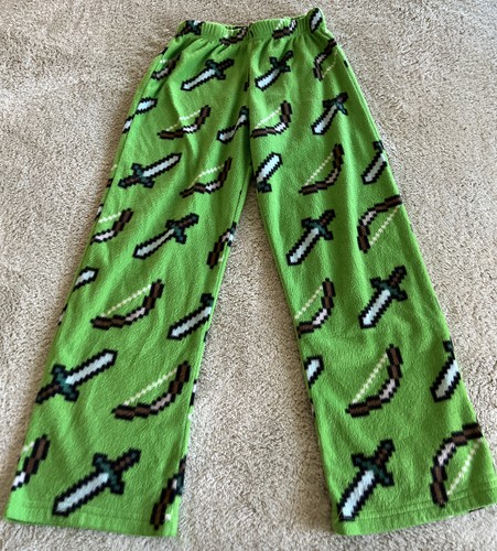 Green Sword Bow Fleece Pajama Pants 